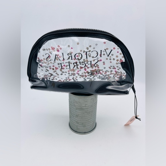 Victoria's Secret Black and Pink Cosmetic Bag - Picture 2 of 6